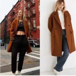 Madewell Oversized Averdon Insuluxe Wool Cashmere Coat sz XXS * like new